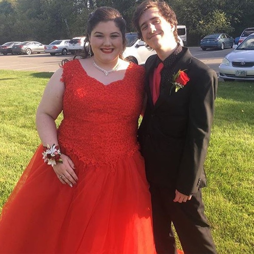 CUSTOM DESIGNED!!! Beaded Red Prom Dress